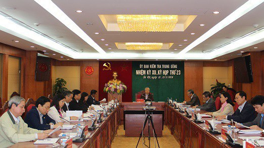 Môt phiên họp của Uỷ ban Kiểm tra Trung ương.