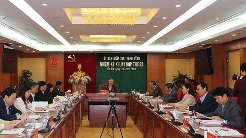 Phiên họp thứ 23 của Uỷ ban Kiểm tra Trung ương. 