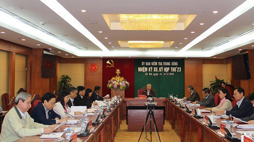 Một phiên họp của Uỷ ban Kiểm tra Trung ương.