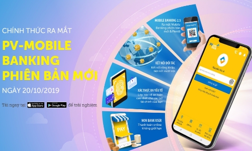PVcomBank chính thức ra mắt phiên bản mới của ứng dụng PV-Mobile Banking