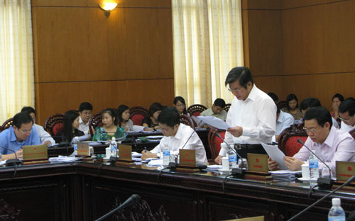 Bộ trưởng Bộ Kế hoạch và Đầu tư Bùi Quang Vinh cho biết, các báo cáo thống kê đều không có con số tồn kho bất động sản - Ảnh: LN.<br>