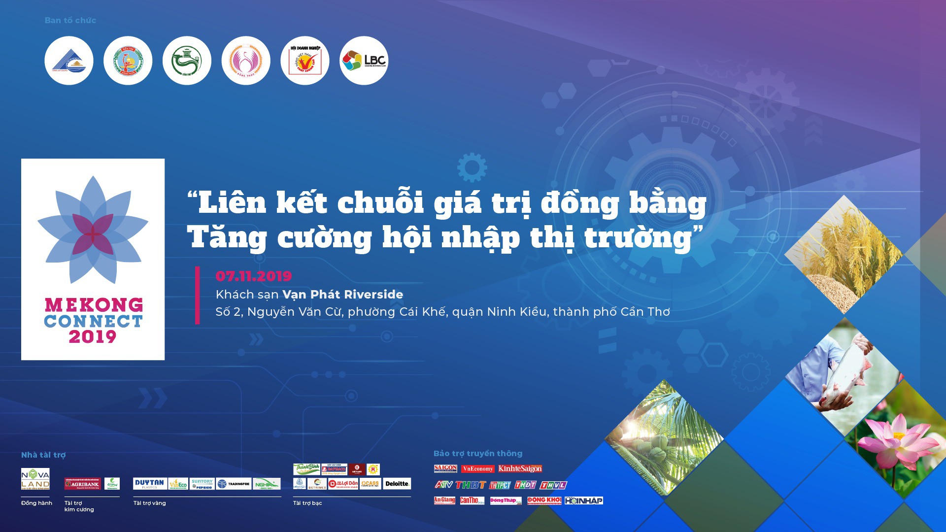Năm nay diễn đàn thu hút hơn 500 đại biểu trong nước và quốc tế, sẽ tập trung bàn sâu chủ đề "Liên kết chuỗi giá trị đồng bằng - Tăng cường hội nhập thị trường".