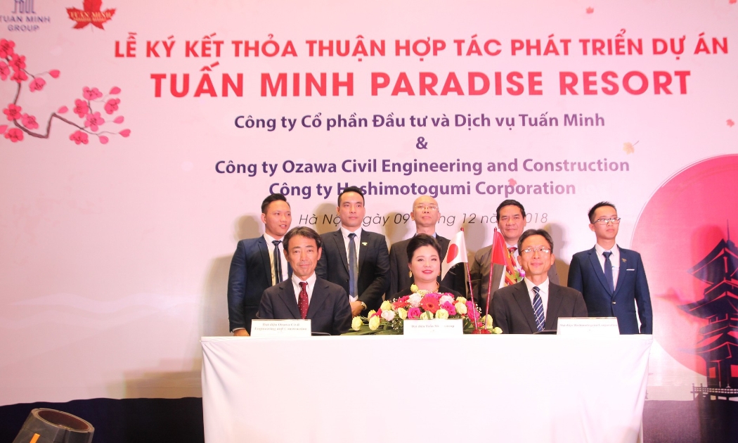 Tập đoàn Hashimotogumi Co. Ltd sẽ là đơn vị thi công của dự án Tuấn Minh Paradise Resort.