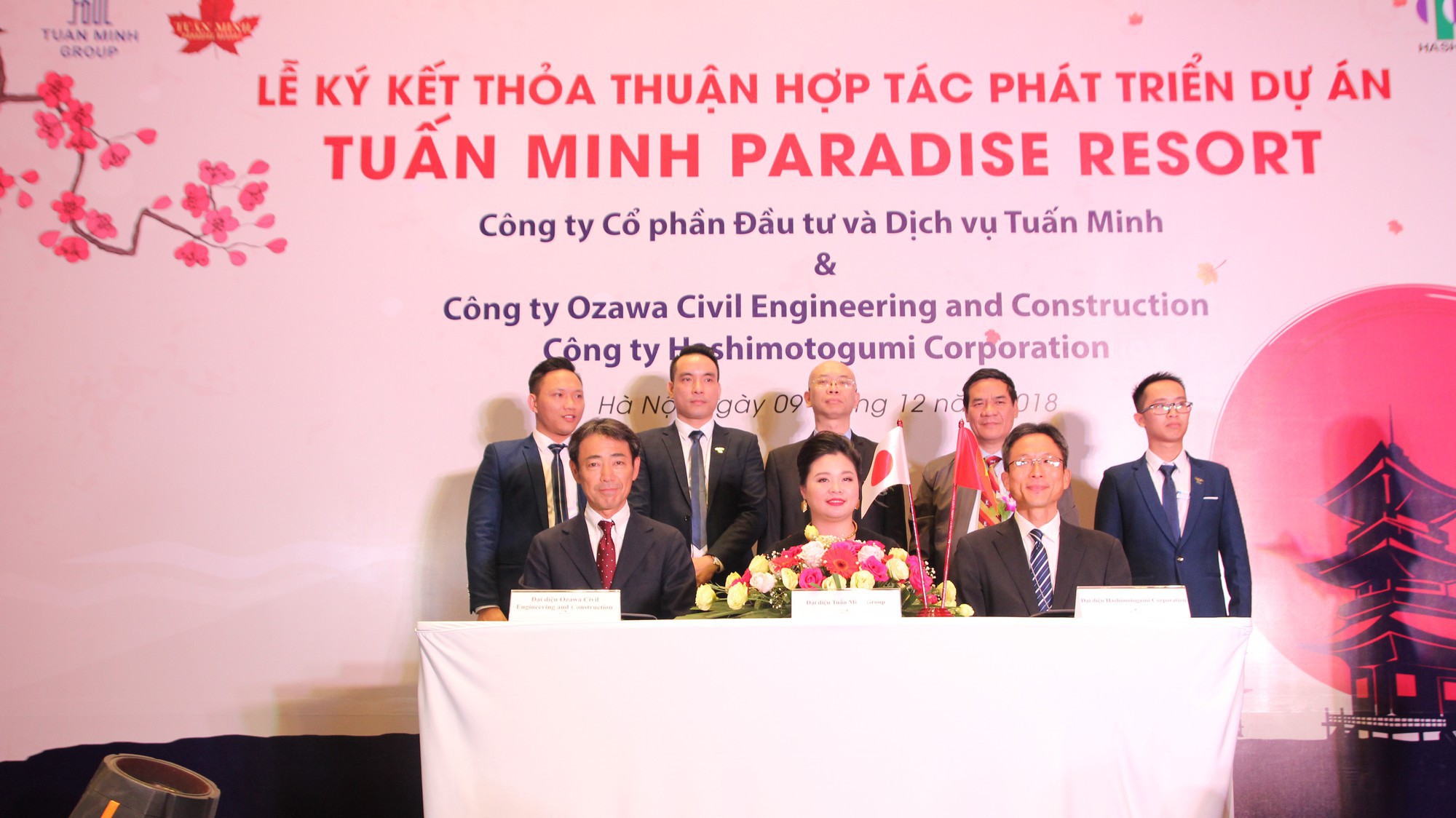 Tập đoàn Hashimotogumi Co. Ltd sẽ là đơn vị thi công của dự án Tuấn Minh Paradise Resort.