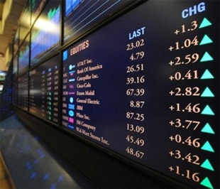 Chứng khoán Mỹ đã lên điểm phiên giao dịch hôm thứ Tư nhờ thông tin khả quan từ thị trường địa ốc và số lượng đơn đặt hàng lâu bền tăng mạnh - Ảnh: AP.