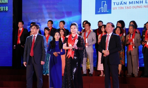 Tuấn Minh Land nhận danh hiệu “Thương hiệu mạnh Việt Nam 2017”