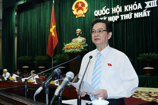 Thủ tướng Nguyễn Tấn Dũng phát biểu nhậm chức.
