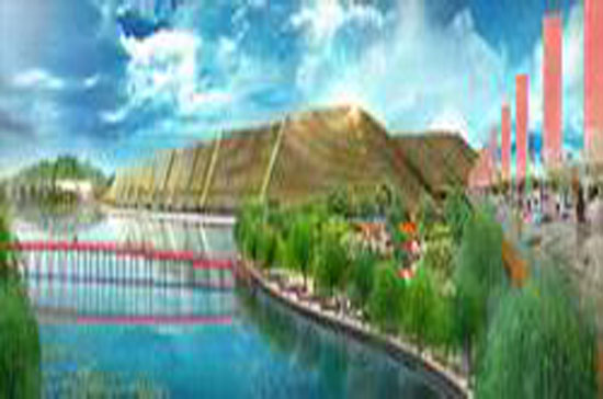 Diện tích mặt nước trong khuôn viên Bảo tàng Lịch sử Quốc gia.