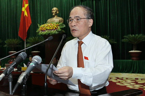 Chủ tịch Quốc hội Nguyễn Sinh Hùng.
