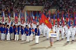 Đoàn vận động viên Việt Nam tại SEA Games 25.