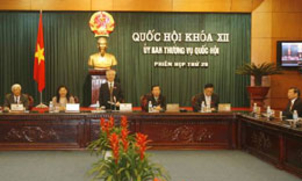 Phiên họp thứ 29 của Ủy ban Thường vụ Quốc hội - Ảnh: TTXVN.