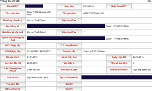 Apple chính thức lập công ty tại Việt Nam