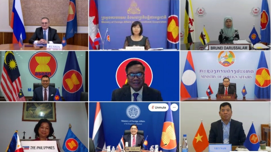Cuộc họp Quan chức Cao cấp (SOM) ASEAN - Nga ngày 26/1 - Ảnh: Bộ Ngoại giao