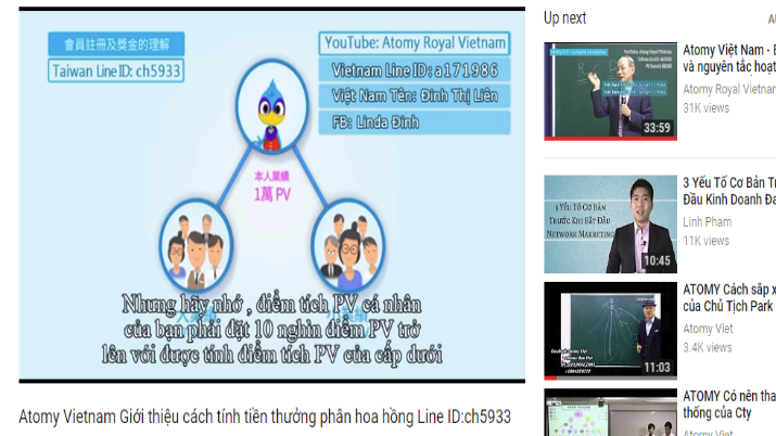 Các tổ chức, cá nhân tham gia mạng lưới bán hàng Atomy có nguy cơ vi phạm pháp luật hình sự.