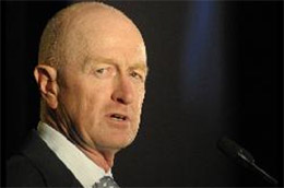 Ông Glenn Stevens, Thống đốc Ngân hàng Trung ương Australia - Ảnh: Bloomberg.