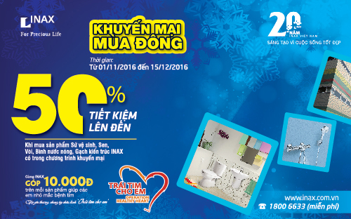 Chương trình áp dụng từ nay đến hết 15/12/2016.