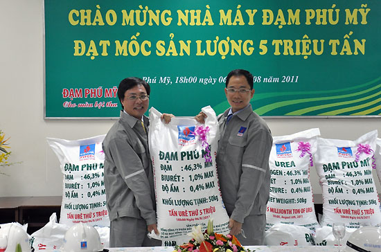 Kể từ khi chính thức hoạt động vào cuối năm 2004, đến nay sản lượng phân đạm của Nhà máy Đạm Phú Mỹ đã đáp ứng gần 50% nhu cầu trong nước.