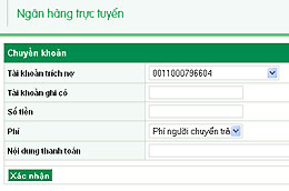 Có thể chuyển khoản từ tài khoản ngoại tệ USD và EUR vào tài khoản tiền gửi thanh toán bằng VND trong cùng hệ thống Vietcombank.