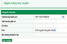 Có thể chuyển khoản từ tài khoản ngoại tệ USD và EUR vào tài khoản tiền gửi thanh toán bằng VND trong cùng hệ thống Vietcombank.