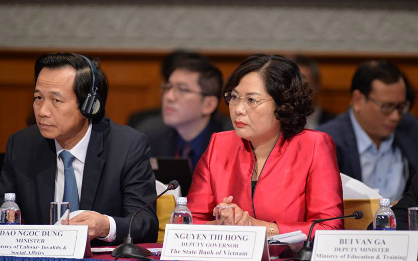 Phó thống đốc Ngân hàng Nhà nước Nguyễn Thị Hồng tại VBF 2016.<br>