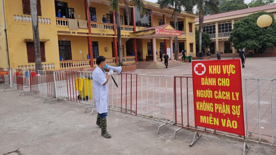 Khu cách ly trường hợp tiếp xúc ca nhiễm Covid-19 tại Bắc Giang. Ảnh - Đình Anh.  