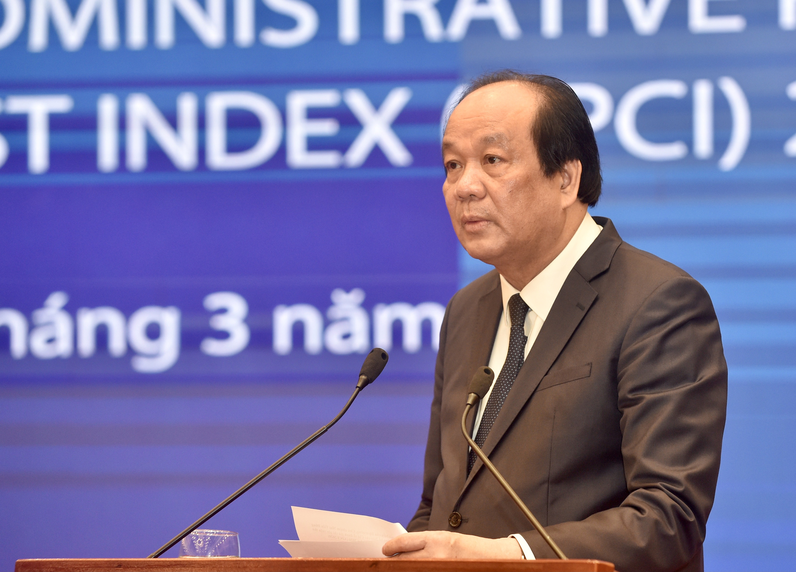 Bộ trưởng, Chủ nhiệm Văn phòng Chính phủ Mai Tiến Dũng phát biểu tại họp báo - Ảnh: VGP