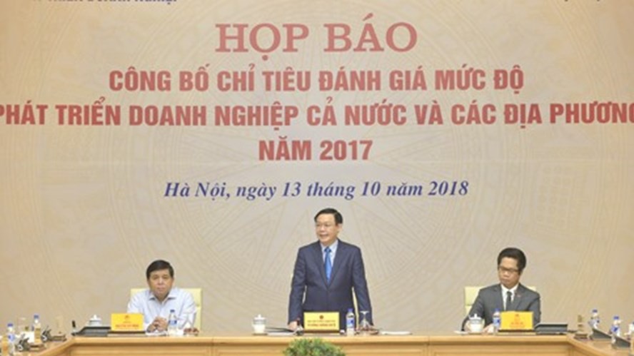 Họp báo công bố Bộ chỉ tiêu đánh giá mức độ phát triển doanh nghiệp cả nước và các địa phương năm 2017 ngày 13/10.