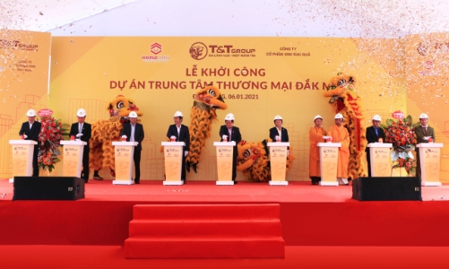 WorldSteel Group và T&T Group khởi công xây dựng trung tâm thương mại tại Đắk Nông