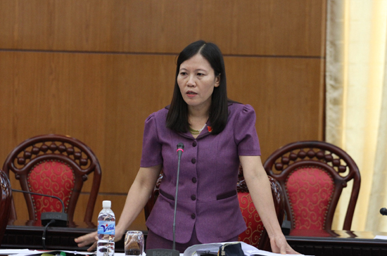 Phó chủ nhiệm Ủy ban Tư pháp Lê Thị Nga: Bỏ phiếu tín nhiệm là vấn đề không mới, đã được quy định tại luật hiện hành, vấn đề quan trọng là phương pháp, quy trình để tiến hành - Ảnh: N.H