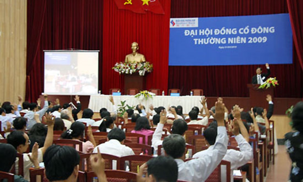 Hiện các ngân hàng cổ phần đã tổ chức đại hội cổ đông và thông qua định hướng tăng vốn điều lệ trong năm 2010.