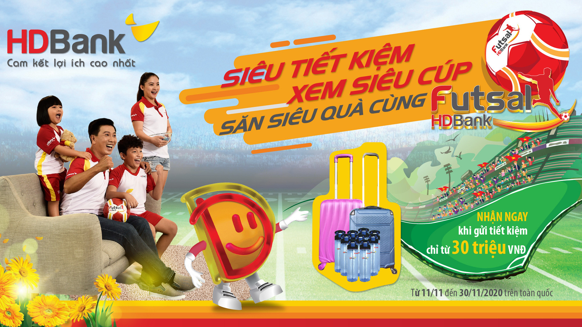 Giải Futsal HDBank Cúp Quốc gia 2020 diễn ra từ ngày 15/11 - 26/11/2020.