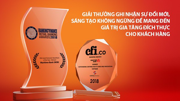 Maritime Bank đã vinh dự được trao tặng Giải thưởng Ngân hàng bán lẻ tốt nhất Việt Nam 2018.