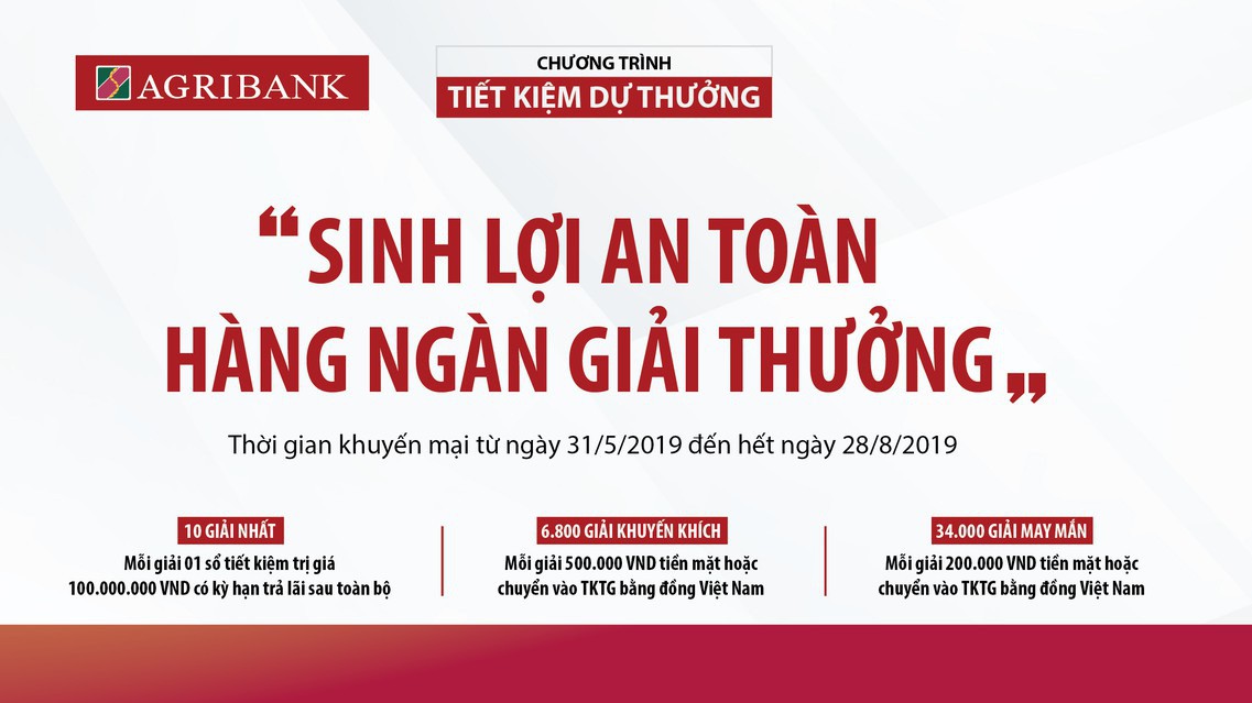 Agribank công bố kết quả trúng thưởng công khai tại tất cả các điểm giao dịch trên toàn quốc.