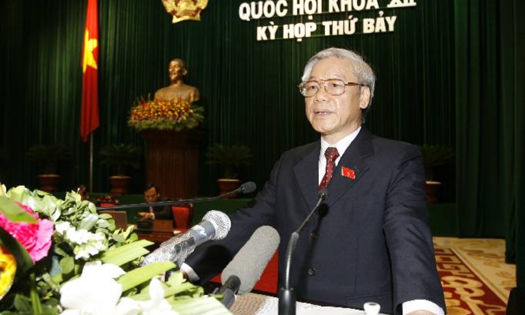 Chủ tịch Quốc hội phát biểu bế mạc kỳ họp thứ bảy - Ảnh: TTXVN.