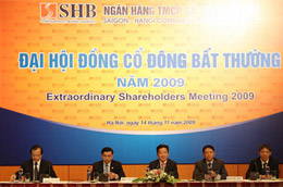 Đại hội cổ đông của SHB đã thông qua phương án tăng vốn điều lệ từ 2.000 tỷ đồng lên 3.500 tỷ đồng.