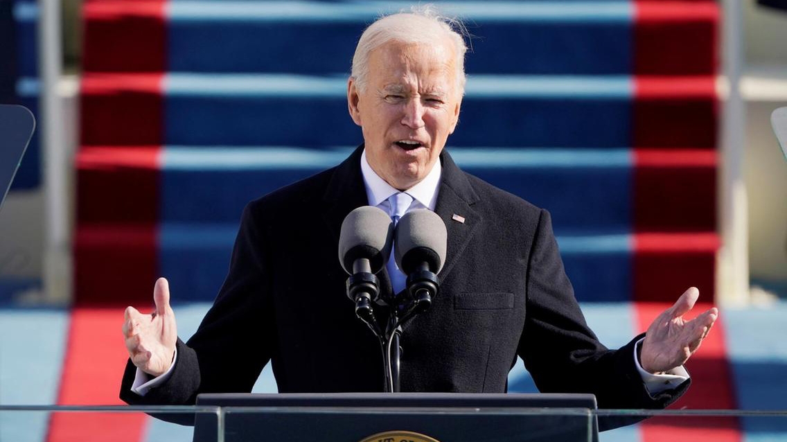 Ông Joe Biden nhậm chức tổng thống Mỹ ngày 20/1 - Ảnh: The National