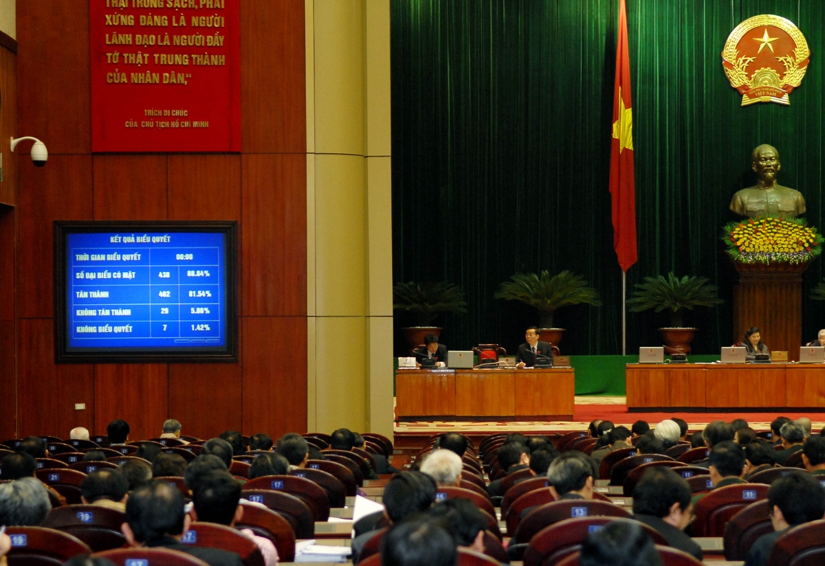 Quốc hội đã thông qua nhiều dự án luật có hiệu lực thi hành trong năm 2010.