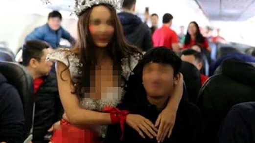 Một góc bên trong chuyến bay VJ7269 ngày 28/1.