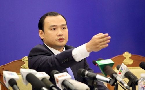 Người phát ngôn Bộ Ngoại giao Lê Hải Bình trả lời báo chí sáng 29/10.<br>