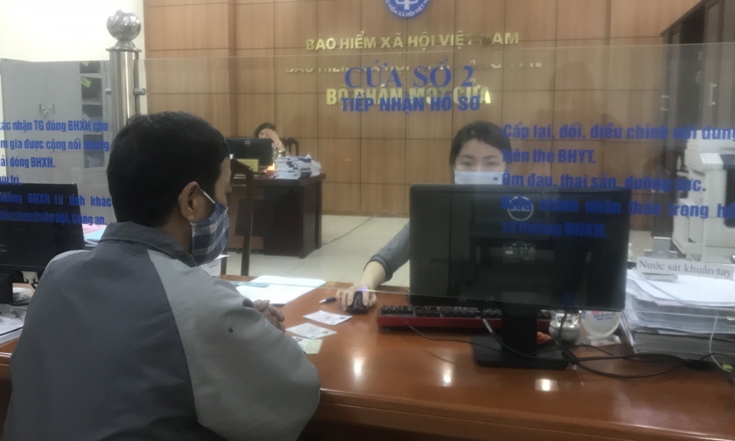 Bộ phận một cửa của BHXH Hưng Yên. Ảnh - BHXH Việt Nam.