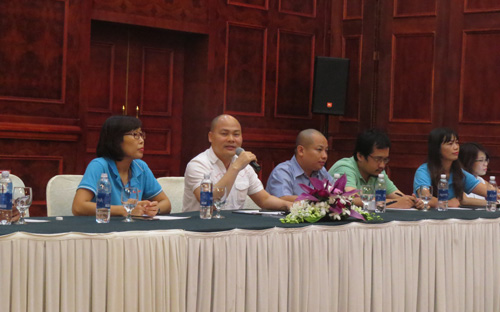 Lãnh đạo Bkav gặp mặt báo chí chiều 24/8 tại Hà Nội.