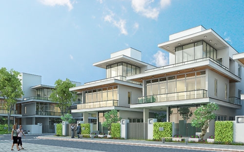 Phối cảnh thiết kế biệt thự mẫu Ngọc Trai của khu biệt thự biển FLC L’Amoura của FLC.<b><br></b>