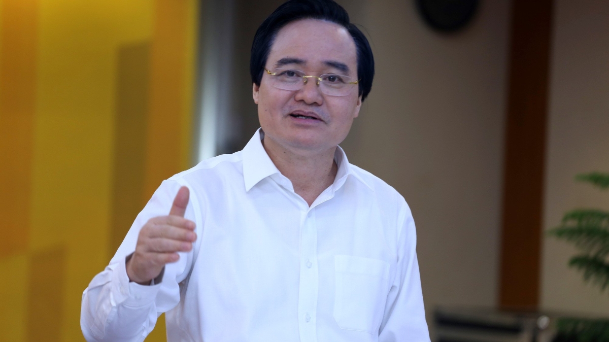 Bộ trưởng Phùng Xuân Nhạ cho rằng nâng cao chất lượng dạy và học tiếng Anh là việc vừa trước mắt vừa lâu dài nhưng "không thể chậm trễ" - Ảnh - MOET. 