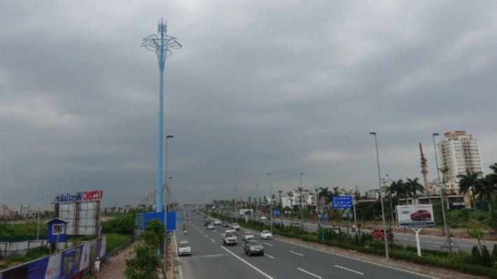 Trạm BTS thân thiện của MobiFone trên đường Võ Chí Công.