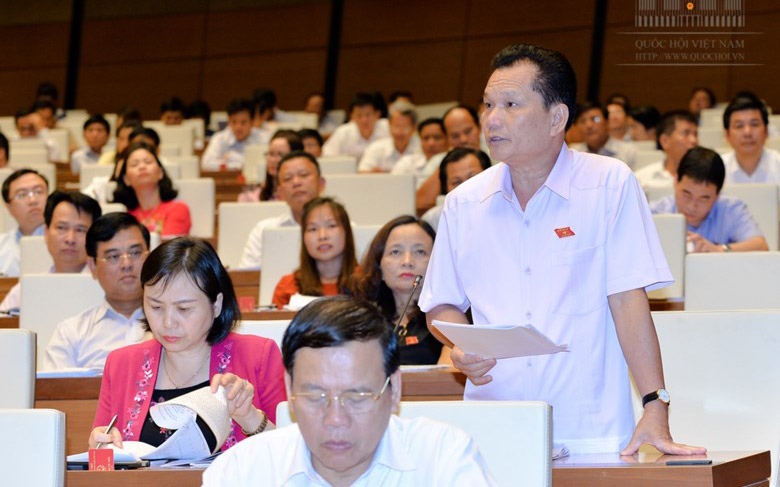 Đại biểu Bùi Sỹ Lợi phát biểu tại phiên thảo luận.