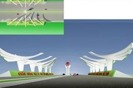 Một trong số 5 thiết kế cổng chào mà Hà Nội dự kiến xây dựng.