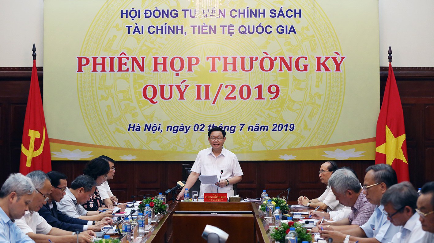 Phó thủ tướng Vương Đình Huệ chủ trì phiên họp chiều 2/7 của Hội đồng Tư vấn chính sách tài chính, tiền tệ quốc gia.