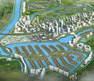 Bản vẽ phối cảnh dự án Khu đô thị Eco Park.