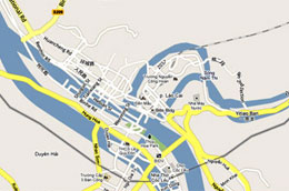 Trên bản đồ trực tuyến Google Maps, một nửa thành phố Lào Cai của Việt Nam lại nằm bên kia biên giới Trung Quốc - Ảnh chụp màn hình.