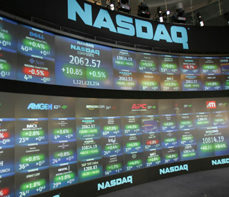 Sàn giao dịch Nasdaq ở Mỹ.